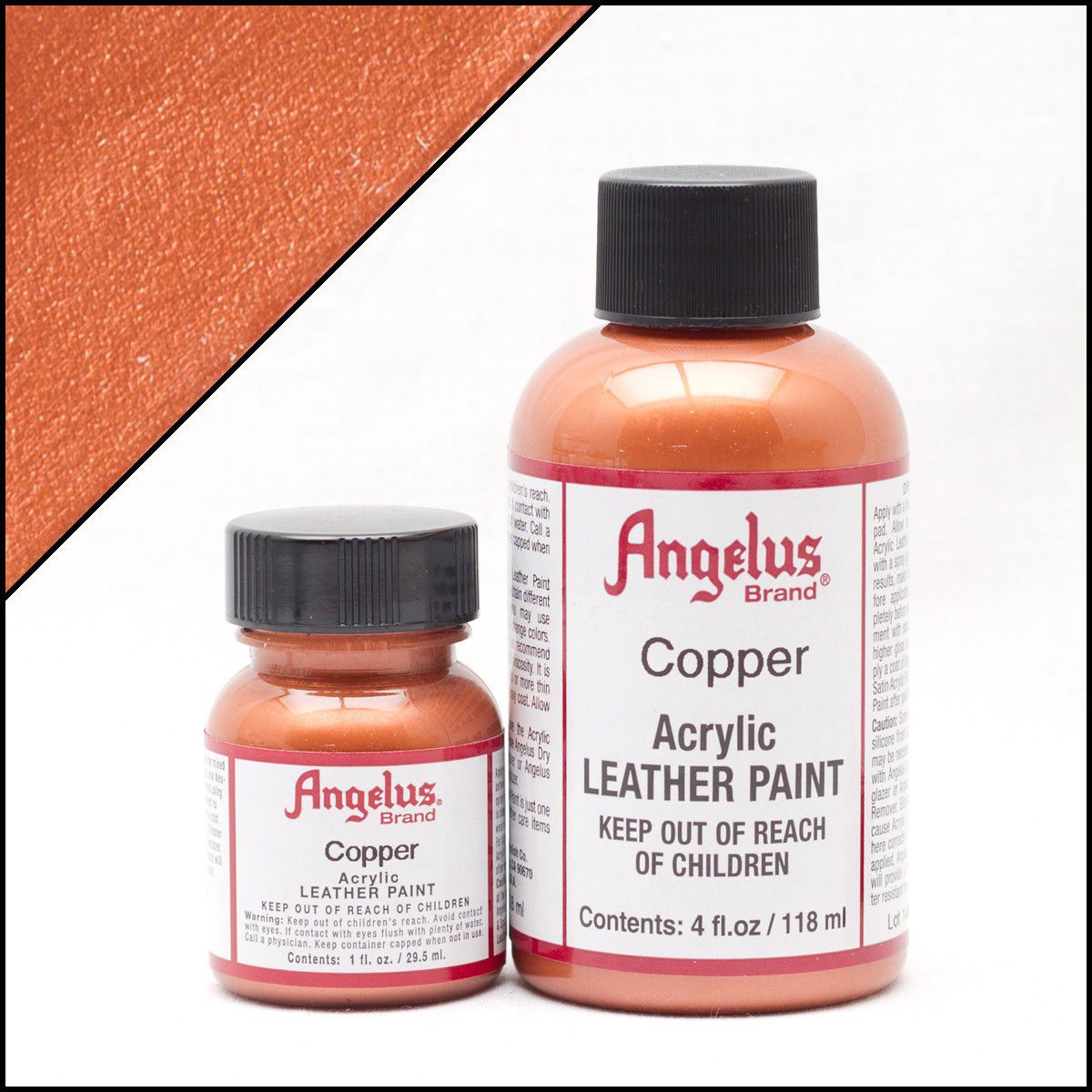 Angelus Metallic Acrylic Leather Paint 1oz Copper