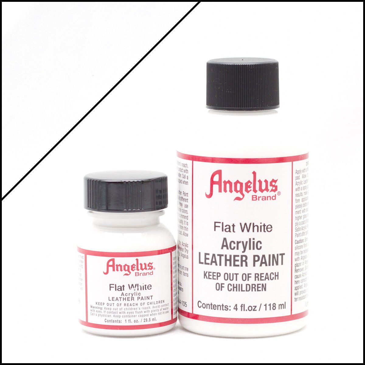 Flat White - Angelus Acrylic Leather Paint - 29.5 ml (1 oz.)