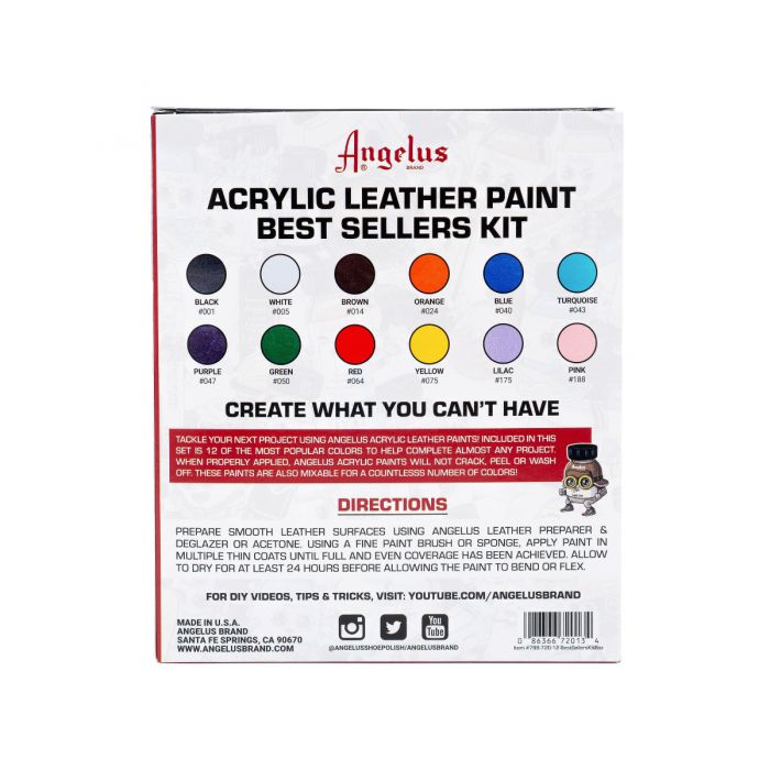 Low VOC Angelus Leather Dye Formula - ANGELUS PAINTS, ****, LEATHER ACRYLIC PAINTS Angelus Leather Paint, Leather Restoration, Leather Cleaners