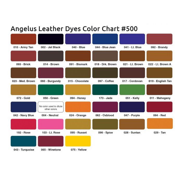 Rose and Light Rose Angelus Leather Dye for Woodworking and